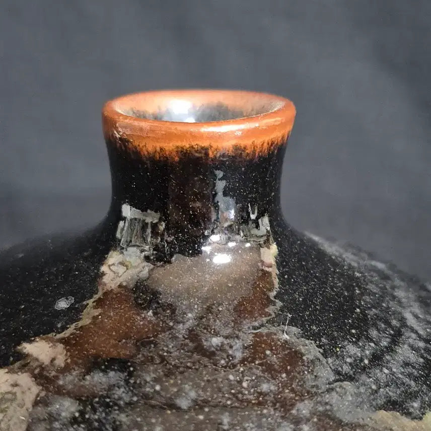 [BUNJANG] Black Glaze Ceramic Vase Antique / 흑유 도자기 유병 화병 꽃병 엔틱