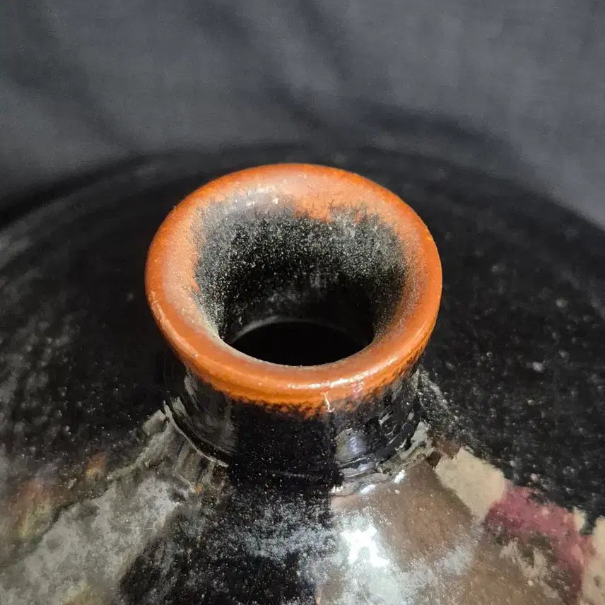 [BUNJANG] Black Glaze Ceramic Vase Antique / 흑유 도자기 유병 화병 꽃병 엔틱