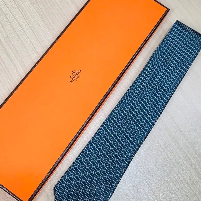 [BUNJANG] Hermes Silk Necktie - Teal Green / 에르메스 청녹색 실크넥타이