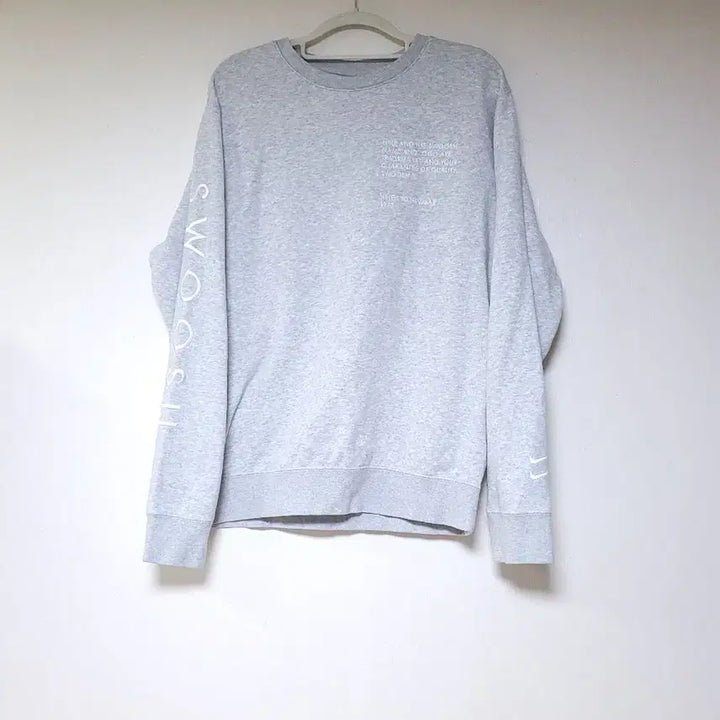[BUNJANG] Nike Double Swoosh Grey Sweatshirt (Size M) / 나이키 더블스우시 맨투맨 그레이 (사이즈95/M)