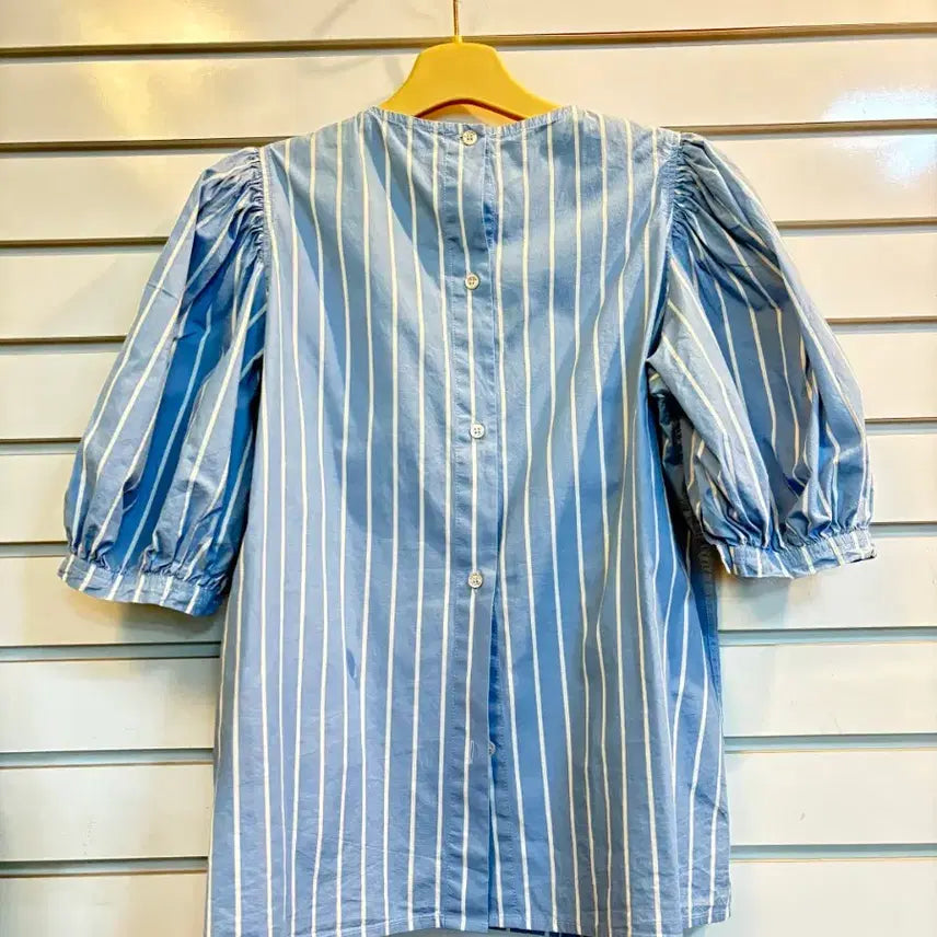 [SOLD OUT] Sandro 스트라이프 퍼프 블라우스