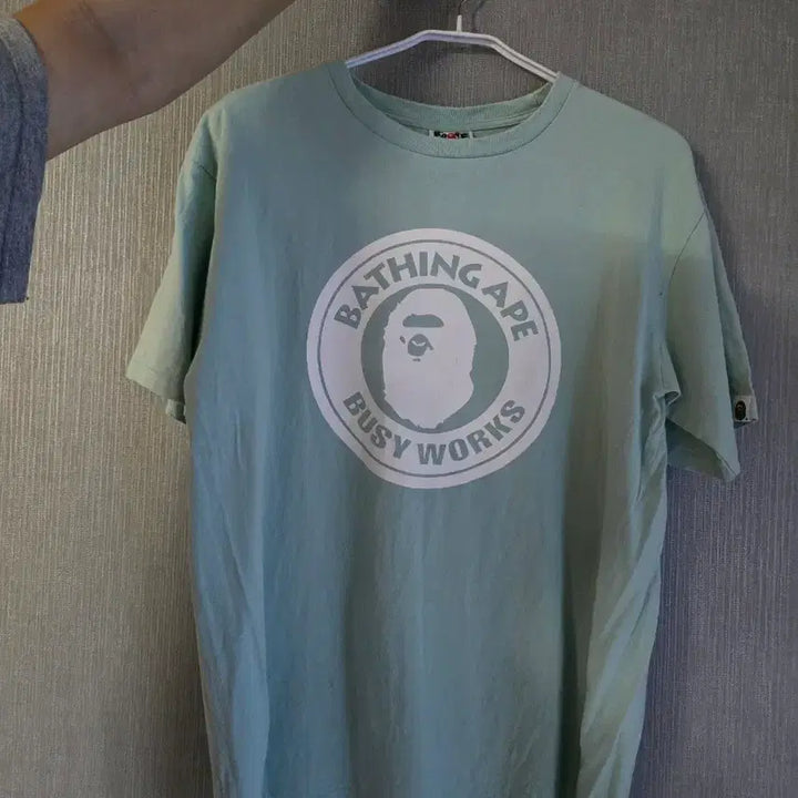 [BUNJANG] BAPE T-shirt XL Mint / 베이프 반팔 xl 민트색 (정품)