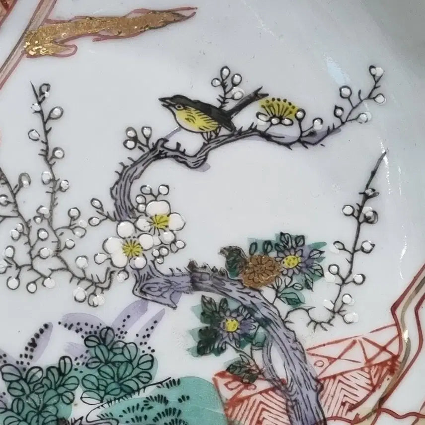 [BUNJANG] Vintage Imari Porcelain Floral Plate / 골동품 빈티지 플라워 패턴 도자기 접시
