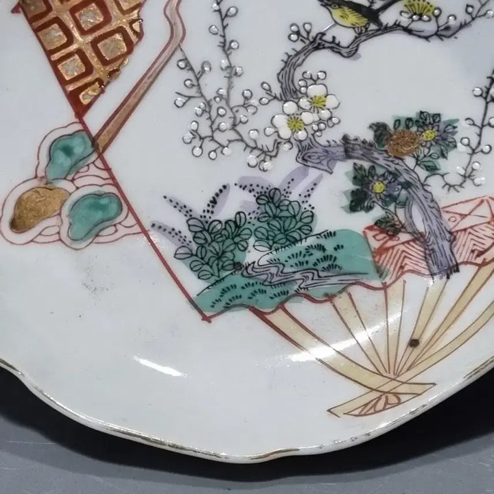 [BUNJANG] Vintage Imari Porcelain Floral Plate / 골동품 빈티지 플라워 패턴 도자기 접시