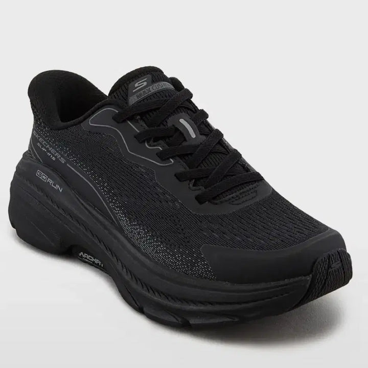 [BUNJANG] Skechers Max Cushioning Arch Fit All Black Sneakers / 스케쳐스 맥스쿠셔닝 아치핏 올블랙