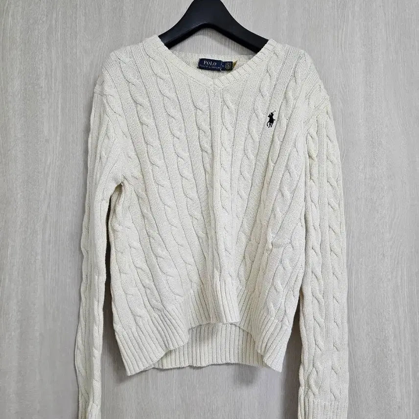 [BUNJANG] Polo Ralph Lauren Cable Knit Sweater (Ivory, Women&
