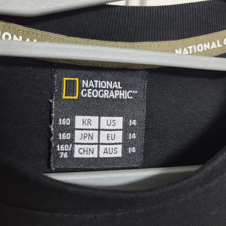 [BUNJANG] National Geographic Long Sleeve T-Shirt Black / 내셔널지오그래픽 긴팔 티셔츠 블랙 160 (여성55~66/남성XS)