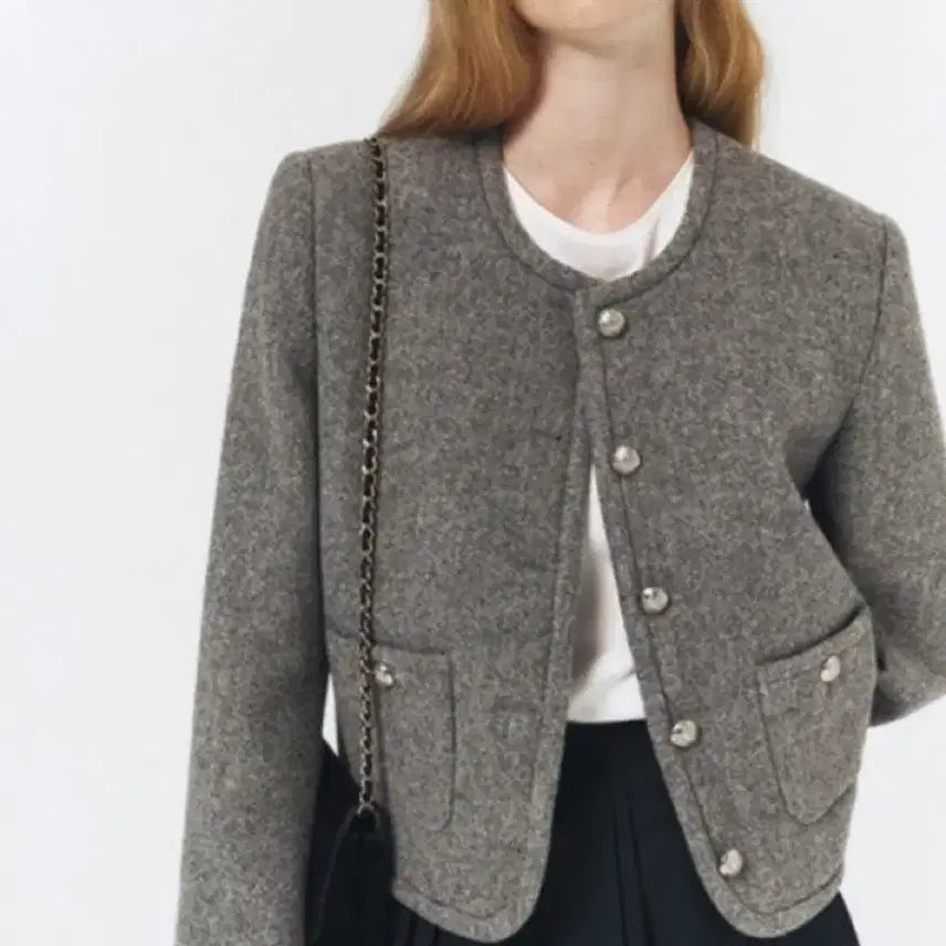 [BUNJANG] Dunst Tweed Jacket Grey S / 던스트 트위드 자켓 그레이 s