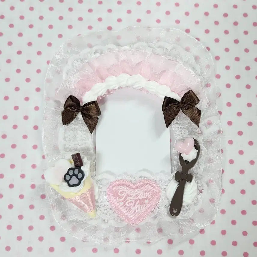 [BUNJANG] Crepe Made Lace Toploader Photocard Holder / 크레페 메이드 레이스탑꾸 데코덴탑꾸 포카홀더