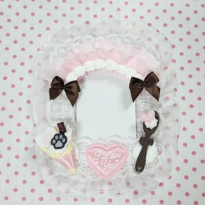 [BUNJANG] Crepe Made Lace Toploader Photocard Holder / 크레페 메이드 레이스탑꾸 데코덴탑꾸 포카홀더
