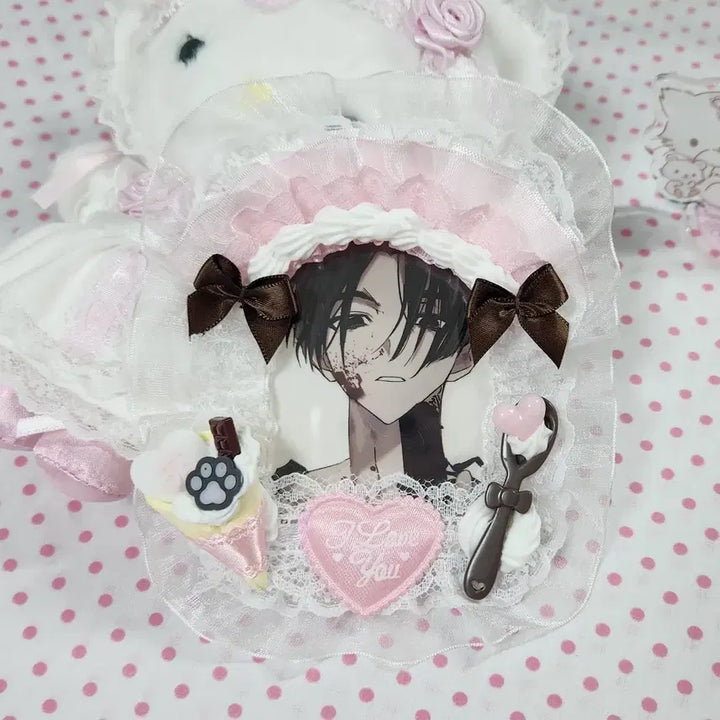 [BUNJANG] Crepe Made Lace Toploader Photocard Holder / 크레페 메이드 레이스탑꾸 데코덴탑꾸 포카홀더