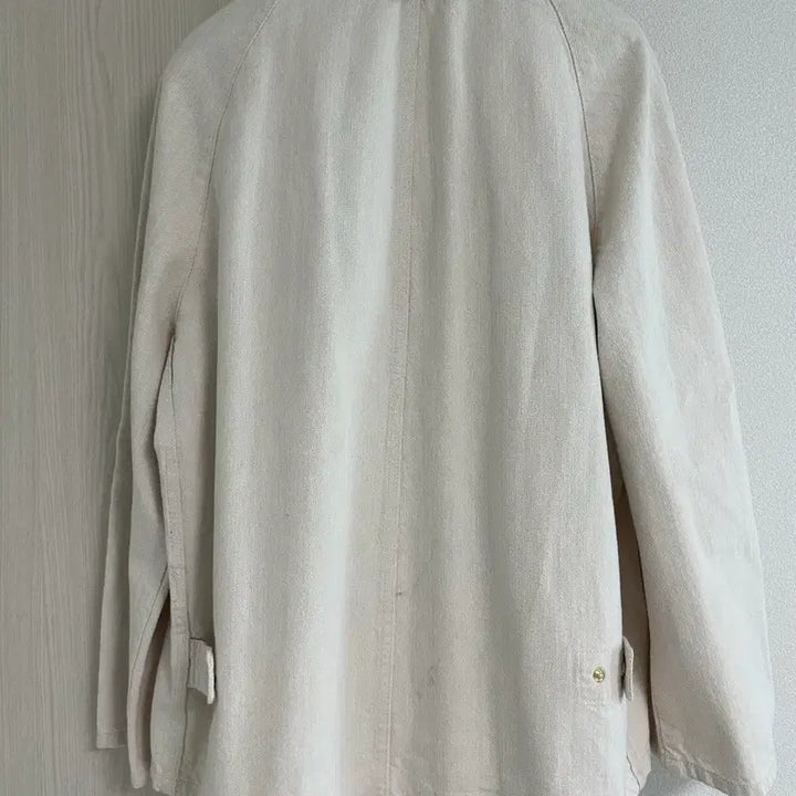 [BUNJANG] SJSJ Color Block Denim Jacket (Oatmeal) / 한섬 sjsj 컬러 블록 데님 자켓(오트밀)