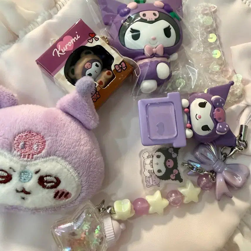 [BUNJANG] Kuromi Keychain, Magnet, Hairpin Collection / 쿠로미 랜덤깡, 키링 모음