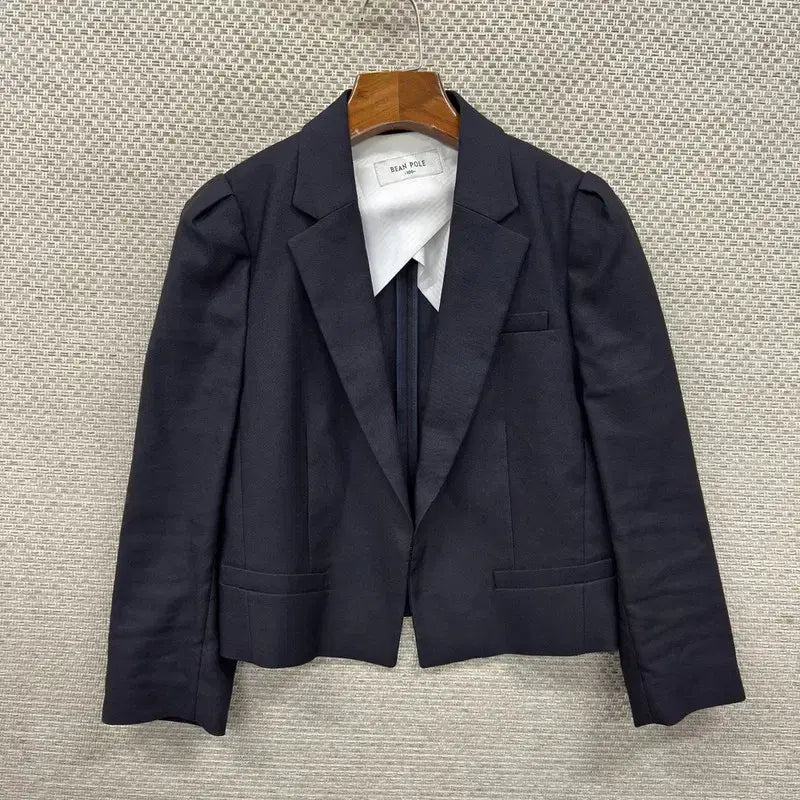 [BUNJANG] Beanpole Classic Cropped Blazer Jacket / 빈폴 클래식 크롭 블레이저 자켓 100 A09374