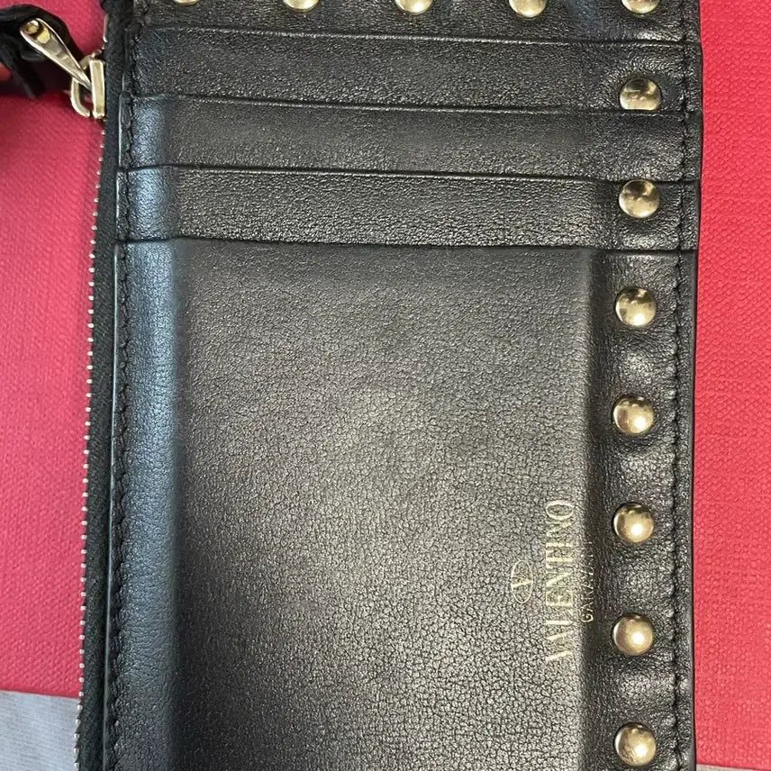 [BUNJANG] Valentino Rockstud Card Holder Black / 발렌티노 락스터드 카드지갑 블랙