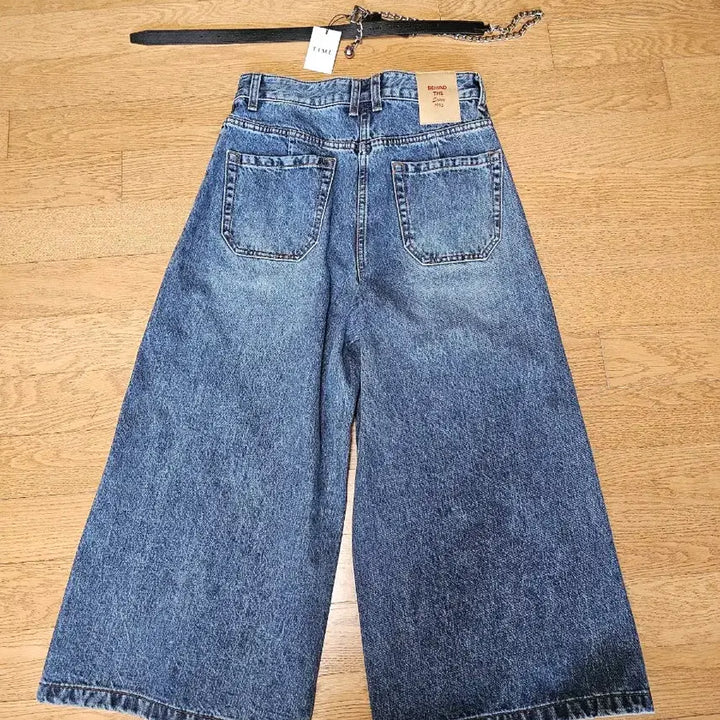 [BUNJANG] Time Belt Capri Denim Pants / (새상품) 타임 벨트 카프리 데님팬츠