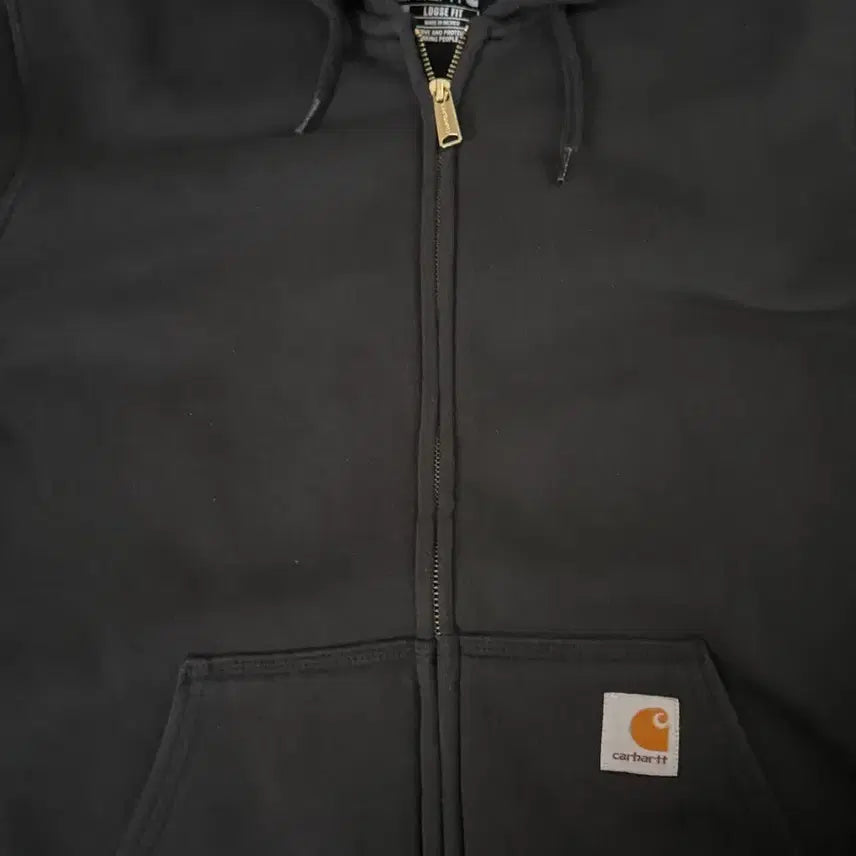 [SOLD OUT] 칼하트 루즈핏 미드웨이트 후드집업 블랙 xs