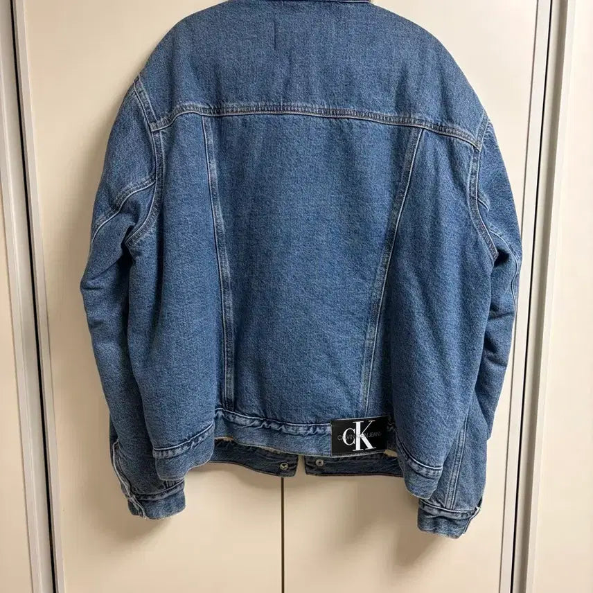 [BUNJANG] Calvin Klein Denim Sherpa Jacket L / 캘빈클라인 데님 쉐르파 자켓 L