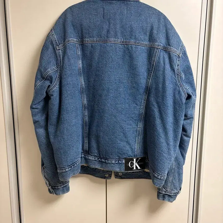 [BUNJANG] Calvin Klein Denim Sherpa Jacket L / 캘빈클라인 데님 쉐르파 자켓 L