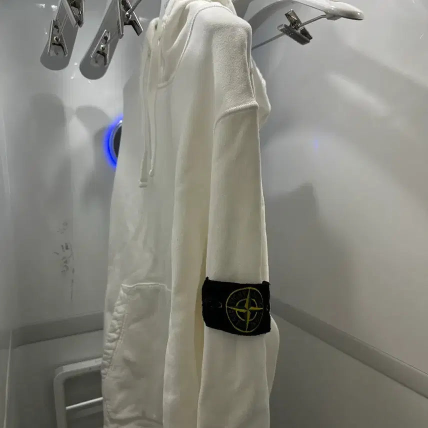 [BUNJANG] Stone Island Hooded Sweatshirt White L / 새상품 스톤아일랜드 후드티 화이트 판매