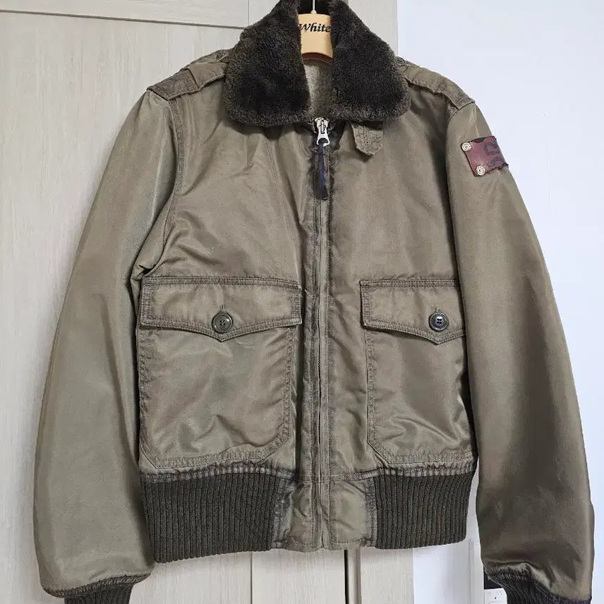 [BUNJANG] RA-RE Flight Bomber Jacket / RA-RE 퍼 카라 플라이트 봄버 자켓