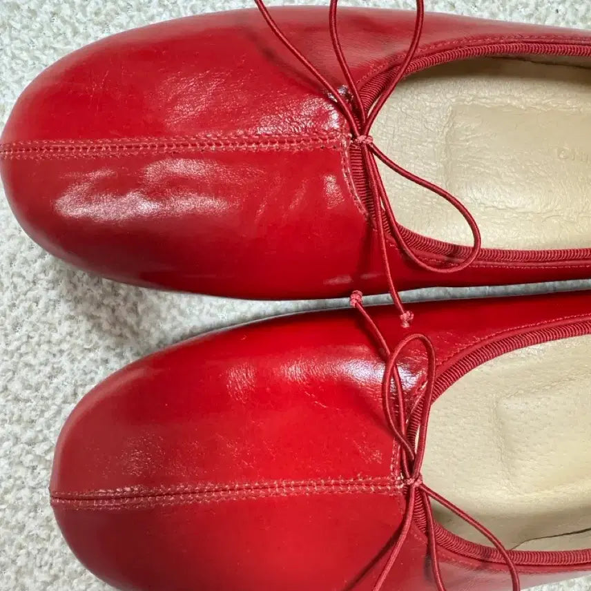 [BUNJANG] Understanding Red Handmade Leather Flat Shoes / 언더스탠딩 레드 수제화 플랫슈즈 단화 핸드메이드 240 이태리 소가죽