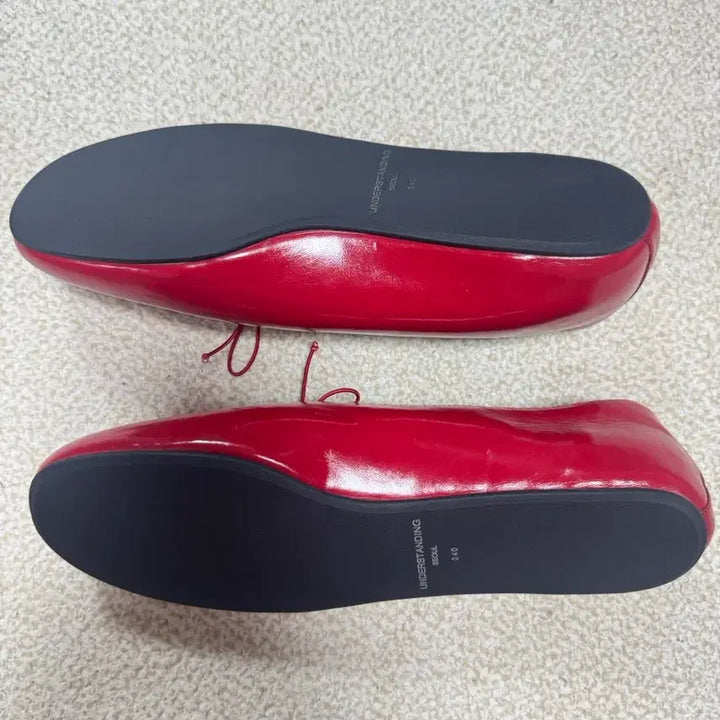 [BUNJANG] Understanding Red Handmade Leather Flat Shoes / 언더스탠딩 레드 수제화 플랫슈즈 단화 핸드메이드 240 이태리 소가죽