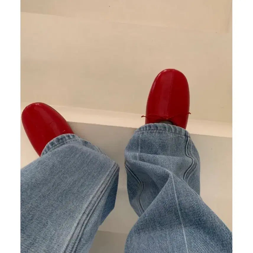 [BUNJANG] Understanding Red Handmade Leather Flat Shoes / 언더스탠딩 레드 수제화 플랫슈즈 단화 핸드메이드 240 이태리 소가죽