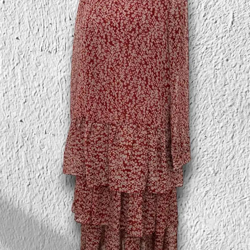[BUNJANG] Floral Chiffon Long Dress / 플로럴 쉬폰 롱원피스 새제품
