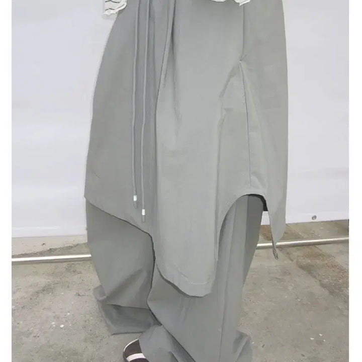 [BUNJANG] Layered Wide Skirt Pants / 레이어드 스타일 와이드 스커트 팬츠 새제품