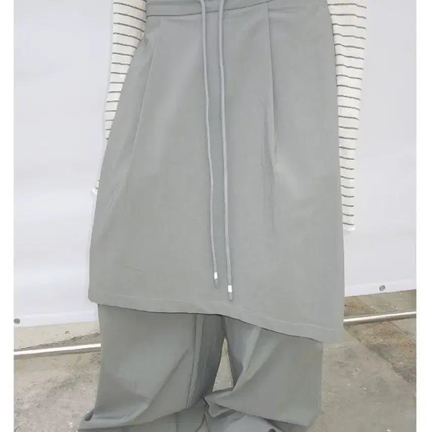 [BUNJANG] Layered Wide Skirt Pants / 레이어드 스타일 와이드 스커트 팬츠 새제품