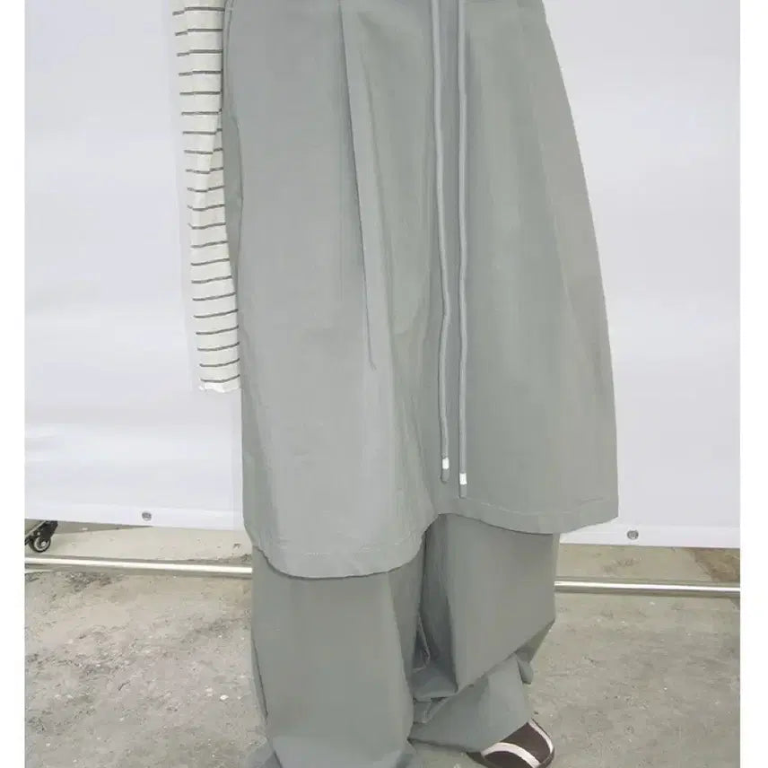 [BUNJANG] Layered Wide Skirt Pants / 레이어드 스타일 와이드 스커트 팬츠 새제품