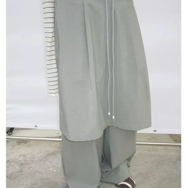 [BUNJANG] Layered Wide Skirt Pants / 레이어드 스타일 와이드 스커트 팬츠 새제품