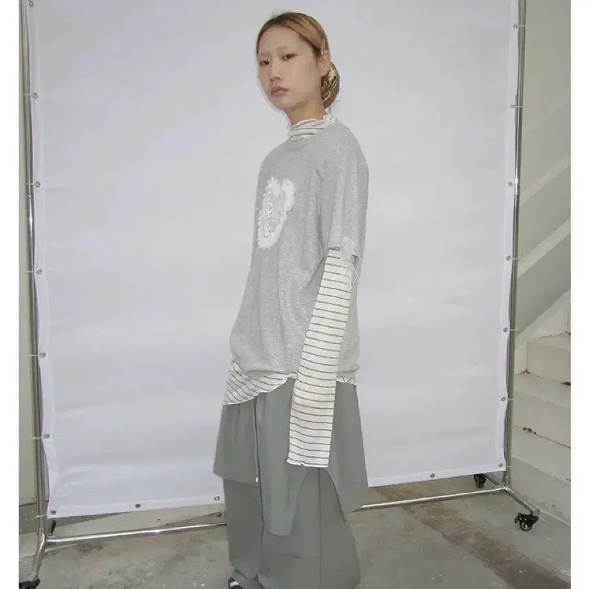 [BUNJANG] Layered Wide Skirt Pants / 레이어드 스타일 와이드 스커트 팬츠 새제품