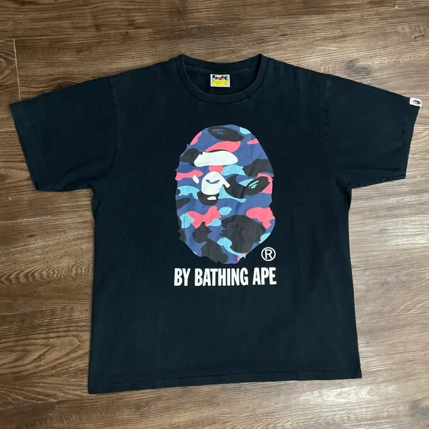 [BUNJANG] BAPE Camo Big Head T-Shirt / 베이프 카모 사루 빅 헤드 반팔 티셔츠