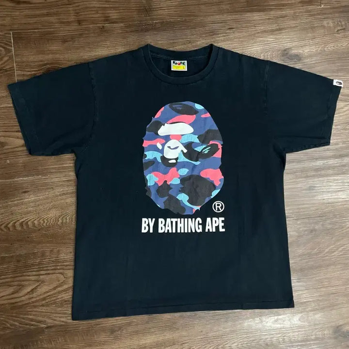 [BUNJANG] BAPE Camo Big Head T-Shirt / 베이프 카모 사루 빅 헤드 반팔 티셔츠