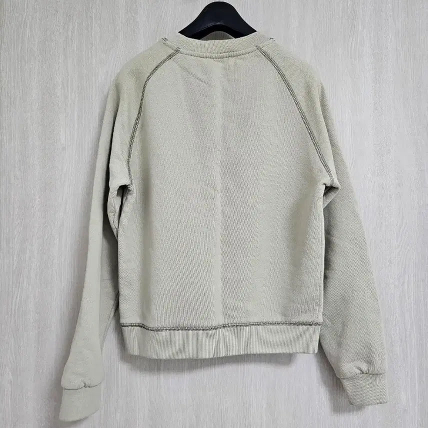 [BUNJANG] Maison Kitsune Parisienne Mint Beige Cotton Sweatshirt / 메종키츠네 정품 파리지앵 맨투맨 (XS/민트베이지)-정품/상태최상