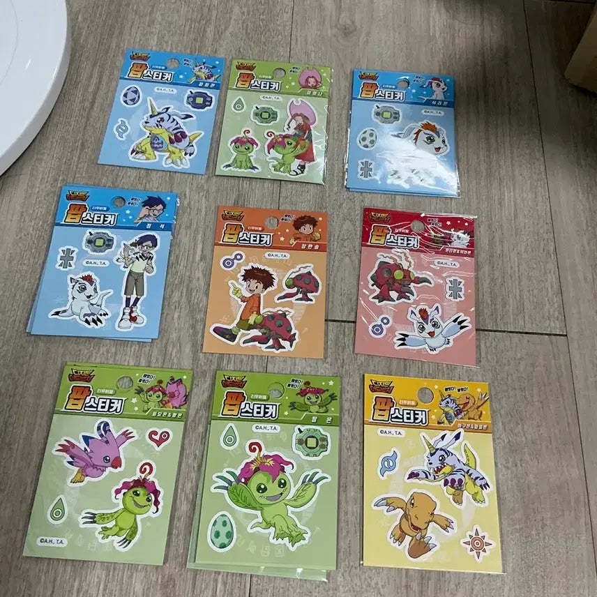 [SOLD OUT] 디지몬 리무버블 팝 스티커 9종