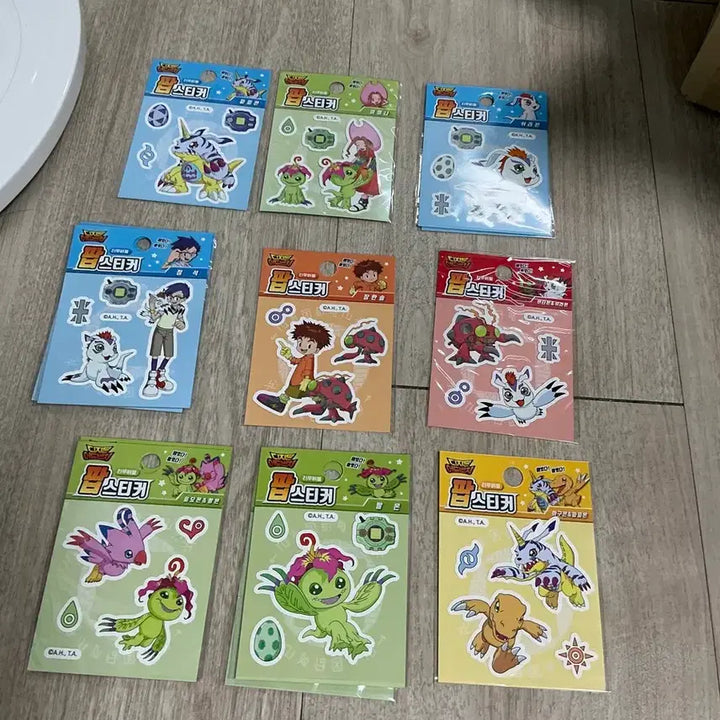 [SOLD OUT] 디지몬 리무버블 팝 스티커 9종