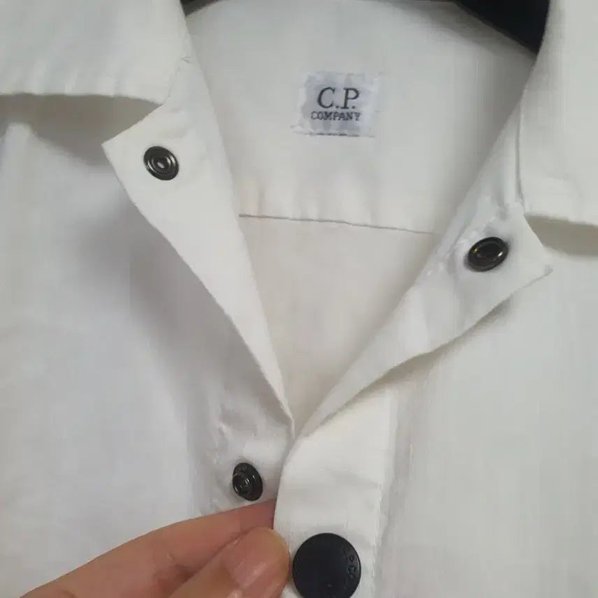 [BUNJANG] CP Company White Shirt / CP컴퍼니 화이트 셔츠 남방