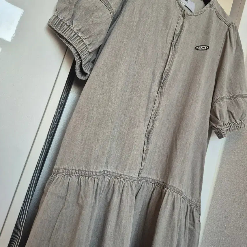 [BUNJANG] Juicy Judy Gray Denim Dress / 쥬시쥬디 그레이 데님 원피스