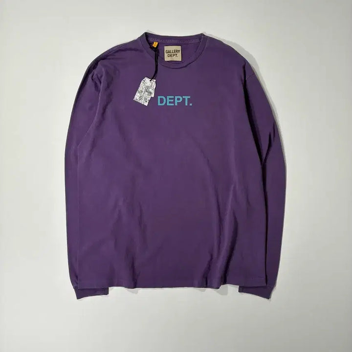 [BUNJANG] Gallery Dept. Logo Long Sleeve T-Shirt / 갤러리 디파트먼트 DEPT 로고 롱슬리브 티셔츠 퍼플 L사이즈