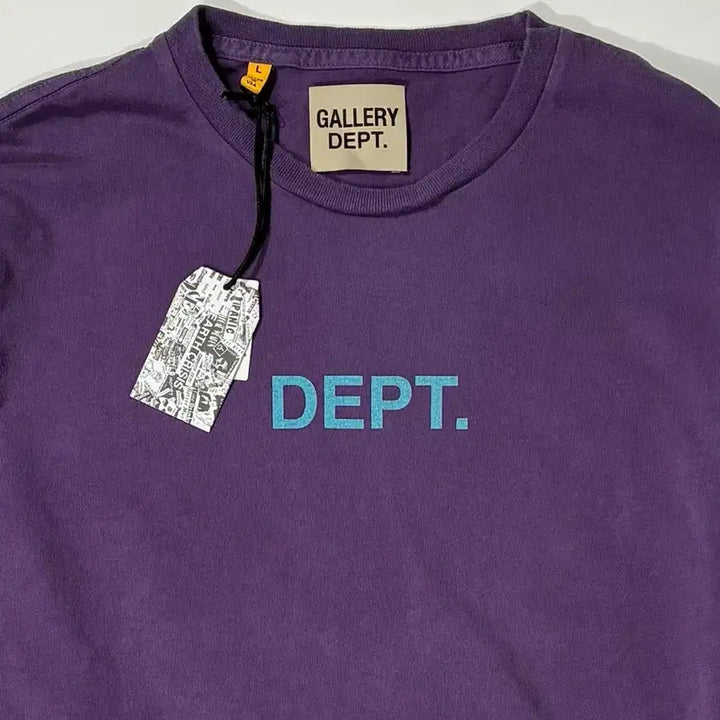 [BUNJANG] Gallery Dept. Logo Long Sleeve T-Shirt / 갤러리 디파트먼트 DEPT 로고 롱슬리브 티셔츠 퍼플 L사이즈