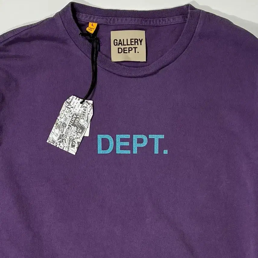 [BUNJANG] Gallery Dept. Logo Long Sleeve T-Shirt / 갤러리 디파트먼트 DEPT 로고 롱슬리브 티셔츠 퍼플 L사이즈