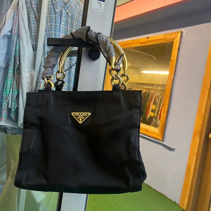 [BUNJANG] Prada Nylon Handbag / (정품)프라다 블랙 나일론 핸드백