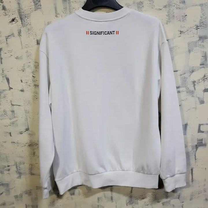 [BUNJANG] SIGNIFICANT White Fleece Printed Sweatshirt 100 / (새상품)SIGNIFICANT 기모 흰색 프린팅 맨투맨 티셔츠 100