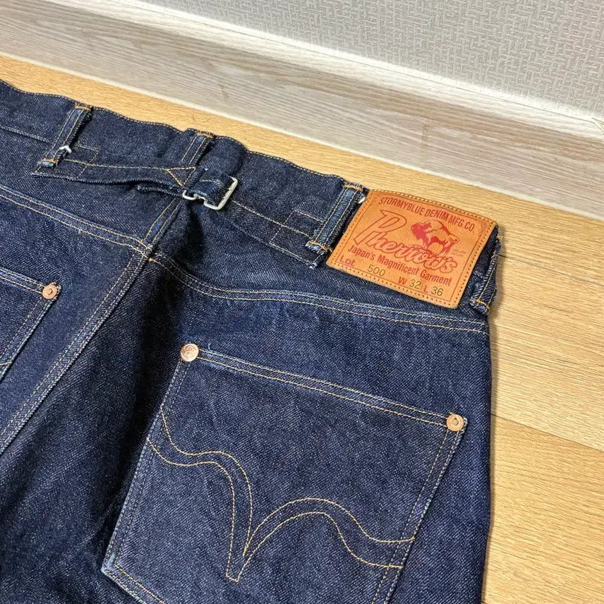 [BUNJANG] Fellowes 500SW Wide Fit Selvedge Denim Pants (Size 32) / (32)페로우즈 500sw 와이드핏 셀비지 데님팬츠