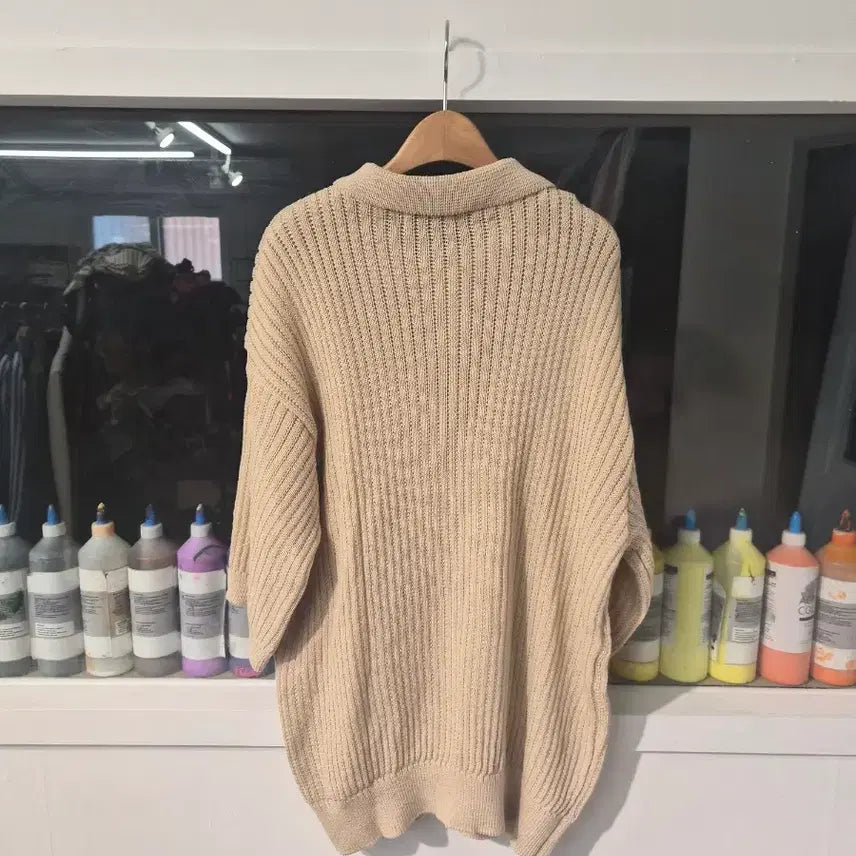 [BUNJANG] ailla Knit Short Sleeve Shirt / FREE) ailla 카라 니트 반팔 팝니다