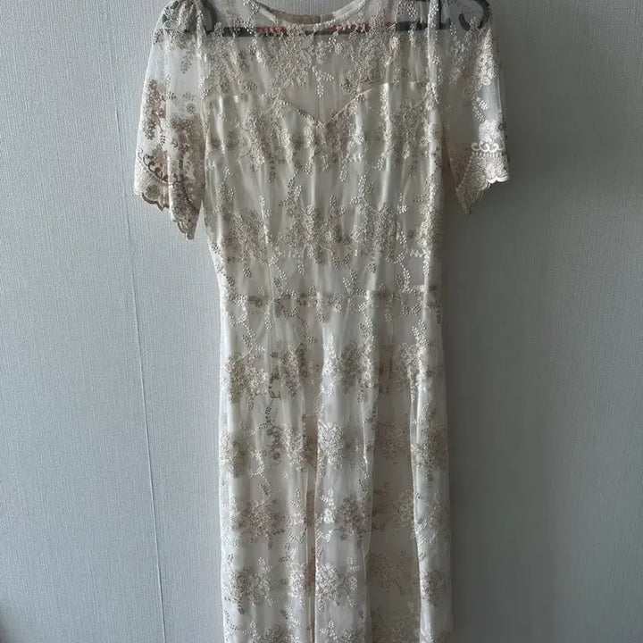 [BUNJANG] Bridal Shower Lace Long Dress / 브라이덜샤워 원피스