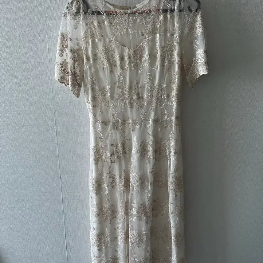 [BUNJANG] Bridal Shower Lace Long Dress / 브라이덜샤워 원피스